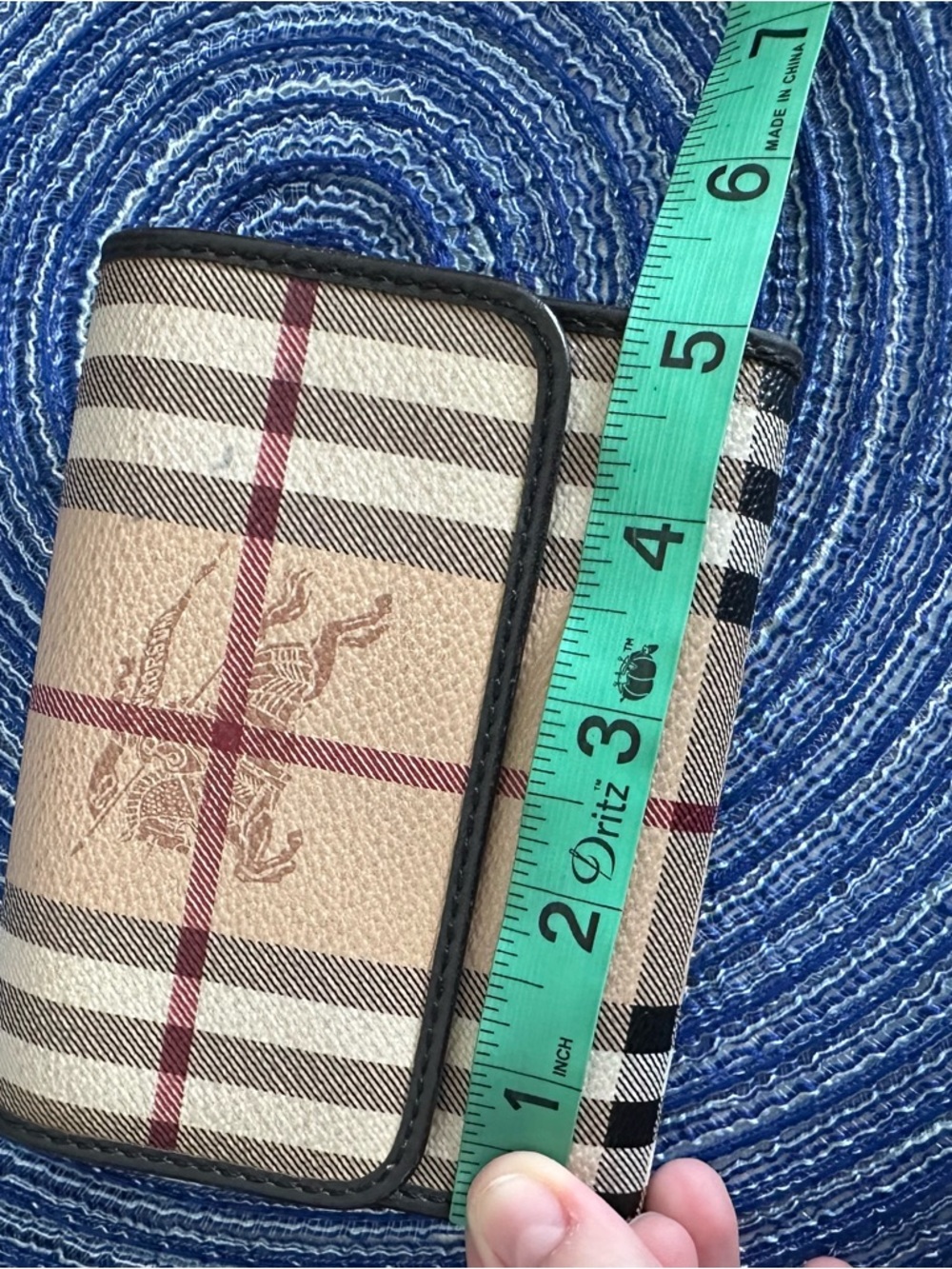 Burberry Beige Black Red Check Wallet - Picture 13 of 15